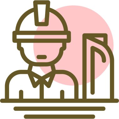 Mühendis simgesi vektör çizimi