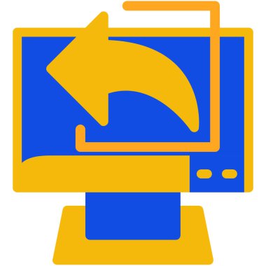 Bilgisayar. Web simgesi basit illüstrasyon