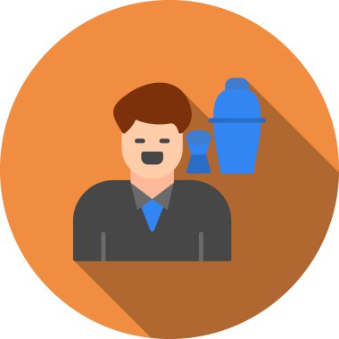 İş adamı simgesi vektör illüstrasyonu