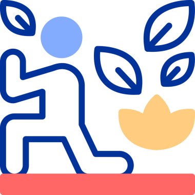 Ekoloji çevre ekolojisi simgesi - dış hat biçimi