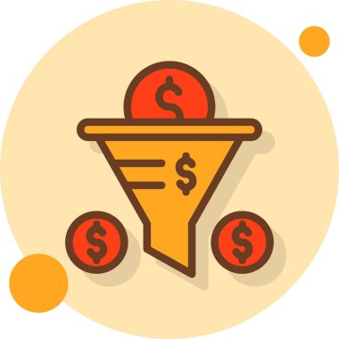 Para için. Web simgesi basit illüstrasyon