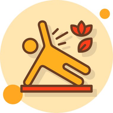 yoga. Web simgesi basit illüstrasyon