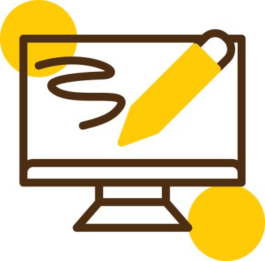 Bilgisayar. Web simgesi basit tasarım