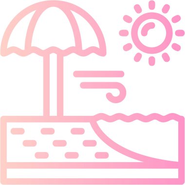 Yaz. Web simgesi basit illüstrasyon