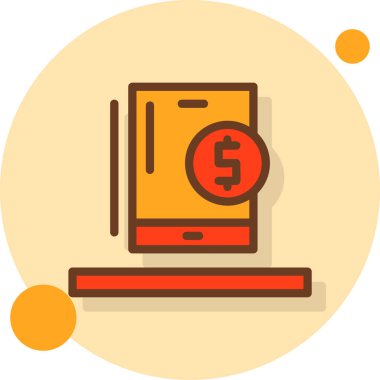 işletme finans yönetimi simgesi düz stil