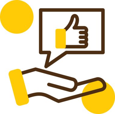 başparmak aşağı simgesi, vektör illüstrasyonu