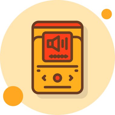 radyo modern simgesi, vektör illüstrasyonu