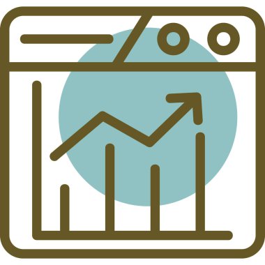 Bar çizelgesi. Web simgesi basit illüstrasyon