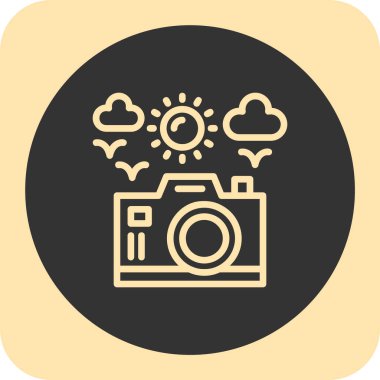 kamera simgesi vektör illüstrasyonu