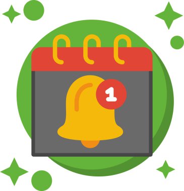 Takvim düz simgesini, vektör, illüstrasyon