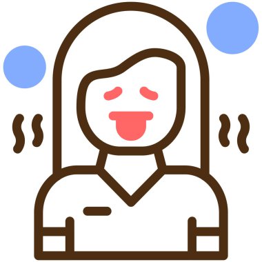 Kadın. Web simgesi basit illüstrasyon