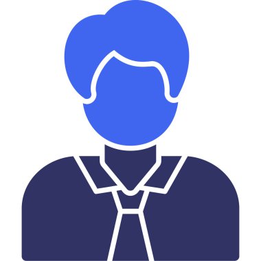 İş adamı. Web simgesi basit illüstrasyon