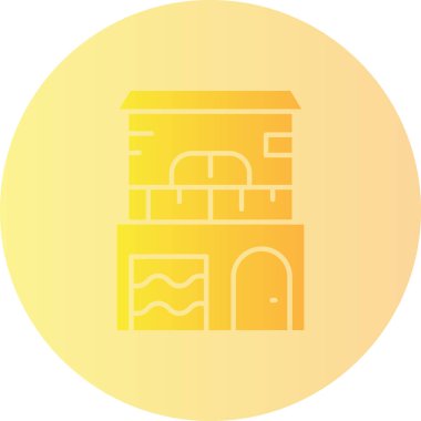 Bina. Web simgesi basit illüstrasyon