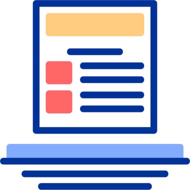 Web sayfası simgesi, vektör illüstrasyonu