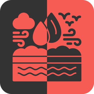 Bir su simgesinin vektör illüstrasyonu