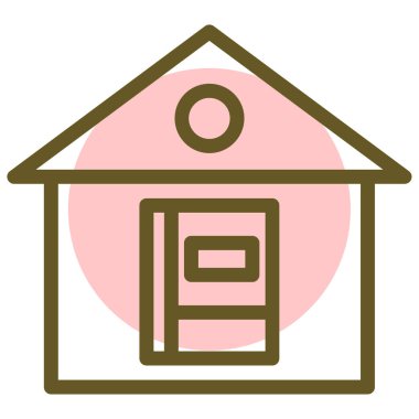 Bir ev simgesinin vektör illüstrasyonu