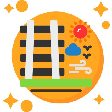 Bina. Web simgesi basit illüstrasyon