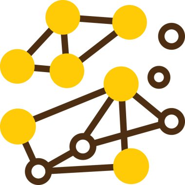 ağ bağlantı simgesi. Web için bağlı bağlantı vektör simgelerinin basit çizimi