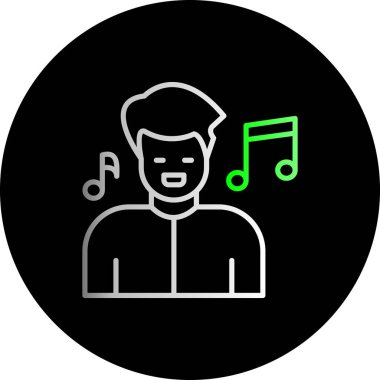 Vektör müzik simgesi illüstrasyonu