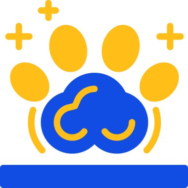 Bulut. Web simgesi basit illüstrasyon