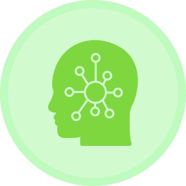 Beyin. Web simgesi basit illüstrasyon