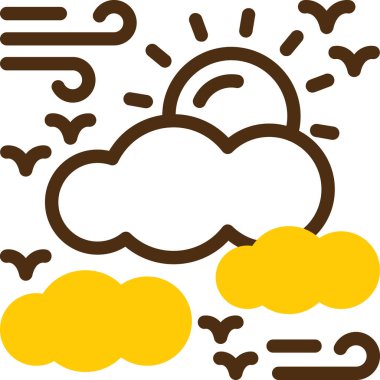 bulut tahmin bulutlu simgesi ana hat biçiminde