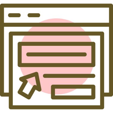 Web tarayıcısı. Web simgesi basit illüstrasyon