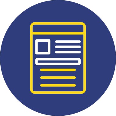 Belge. Web simgesi basit illüstrasyon