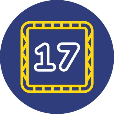 Moda stili izole edilmiş arkaplanda yedinci simge