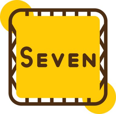 yedi simge vektör çizim