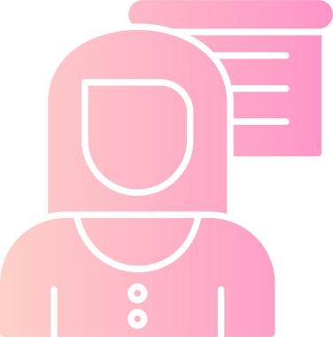 kadın avatar vektör illüstrasyon simgesi