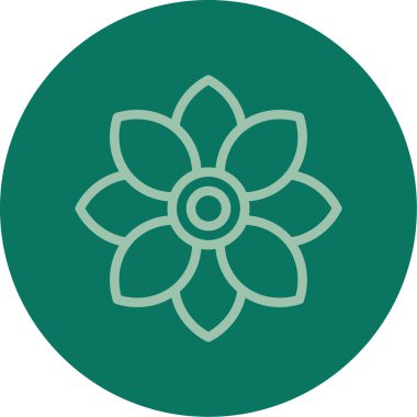 Bir çiçek simgesinin vektör illüstrasyonu