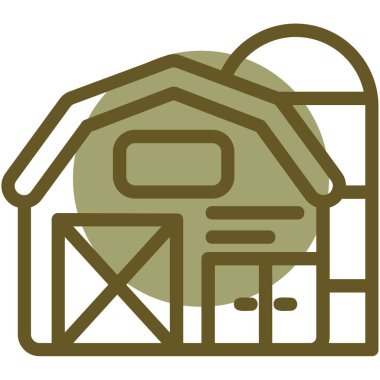 çiftlik evi simgesi vektör çizimi çizimi