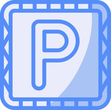 Park tabelası. Basit illüstrasyon