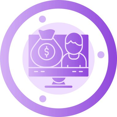 Dolar. Web simgesi basit illüstrasyon