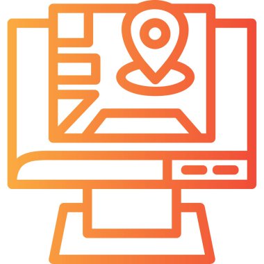 monitör simgesi, illüstrasyon tasarımı