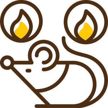 Bir mum simgesinin vektör illüstrasyonu