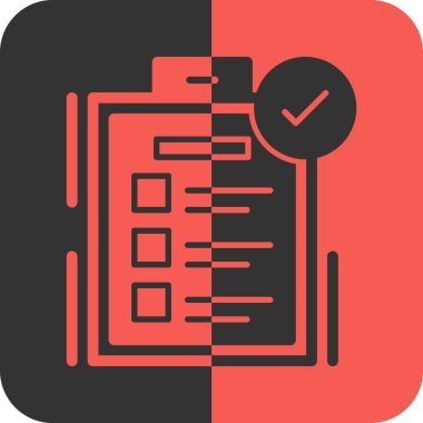 Kontrol listesi simgesi vektör illüstrasyonu