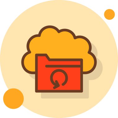 Bulut deposu. Basit resimleme