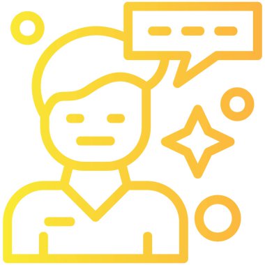 Konuş. Web simgesi basit illüstrasyon