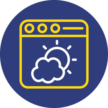 Bulut. Web simgesi basit illüstrasyon