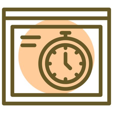 Saat simgesi vektör illüstrasyonu