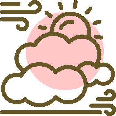 Bulut. Web simgesi basit illüstrasyon