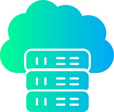 Bulut deposu. Basit tasarım vektörü simgesi