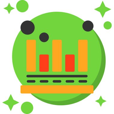 iş grafiği simgesi, vektör illüstrasyonu