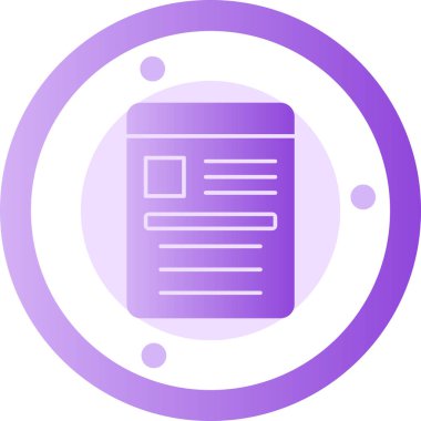 belge simgesi vektör illüstrasyonu