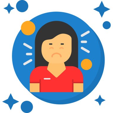 Yüzü kırık bir kadın avatarı