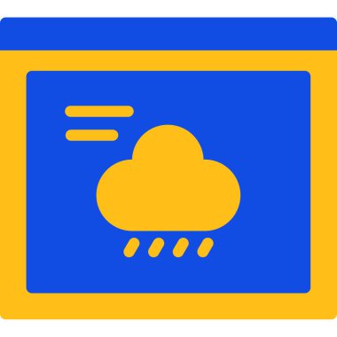 Bulut. Web simgesi basit illüstrasyon