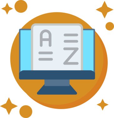 Bir bilgisayar simgesinin vektör illüstrasyonu