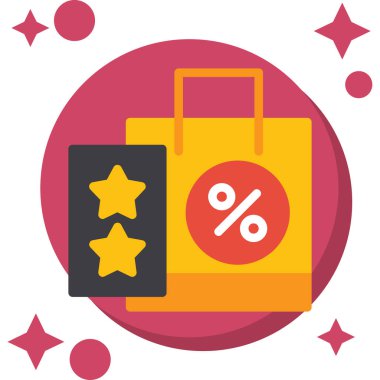 indirimli düz vektör simgesi